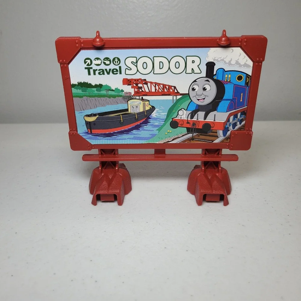Sodor Travel Sign Replacement Thomas Train Toy Billboard Red‎ Accessory